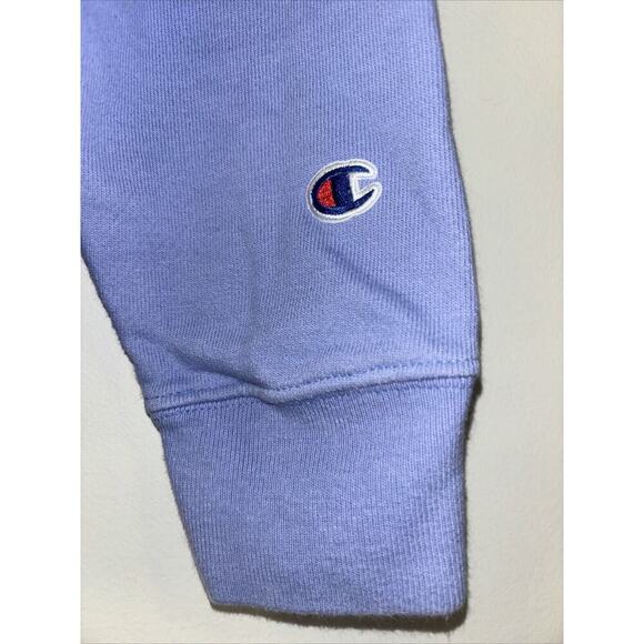 Champion reverse‎ weave hoodie Baby Blue Women’s Sz Med - Picture 2 of 6
